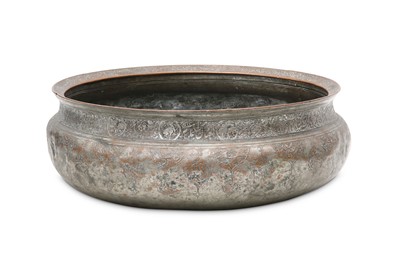 Lot 240 - A LARGE TINNED COPPER BOWL Safavid Iran, late...