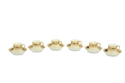 Lot 185 - A CASED CAULDON CHINA COFFEE SERVICE FOR SIX,...