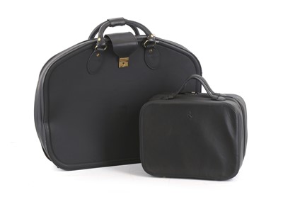Lot 518 - Two Pieces of Ferrari Schedoni Black Leather...