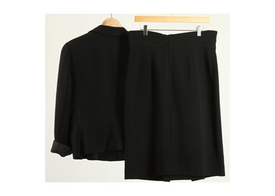 Lot 513 - Armani Collezioni Black Jacket and Skirt, the...