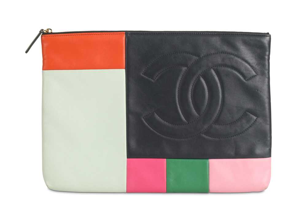 chanel patchwork clutch