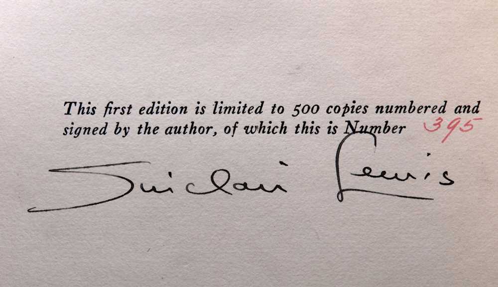 Lot 178 - Lewis (Sinclair) Arrowsmith, FIRST EDITION,...