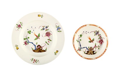 Lot 132 - A MARCOLINI MEISSEN SOUP PLATE AND A SAUCER,...