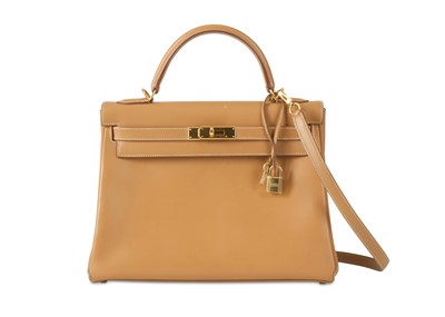 Hermes Natural Chamonix Leather Kelly Sellier 32 Bag