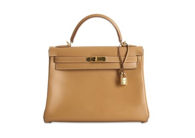 Lot 201 - Hermes Vache Naturelle Kelly Retourne 32, c....
