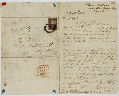 Lot 1 - Alken (Henry) Autograph letter signed to J....