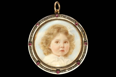 Lot 55 - ENGLISH SCHOOL (CIRCA 1895) Portrait miniature...