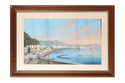 Lot 294 - ITALIAN SCHOOL MID 19TH CENTURY View of Naples...