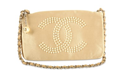 Lot 412 - Chanel Champagne Satin Evening Bag, c. 2004-05,...