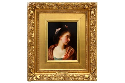 Lot 66 - GUSTAV-JEAN JACQUET (FRENCH 1846-1909). 'Maud'....