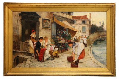 Lot 13 - OLIVER RHYS (BRITISH 1854-1907). 'A Venetian...