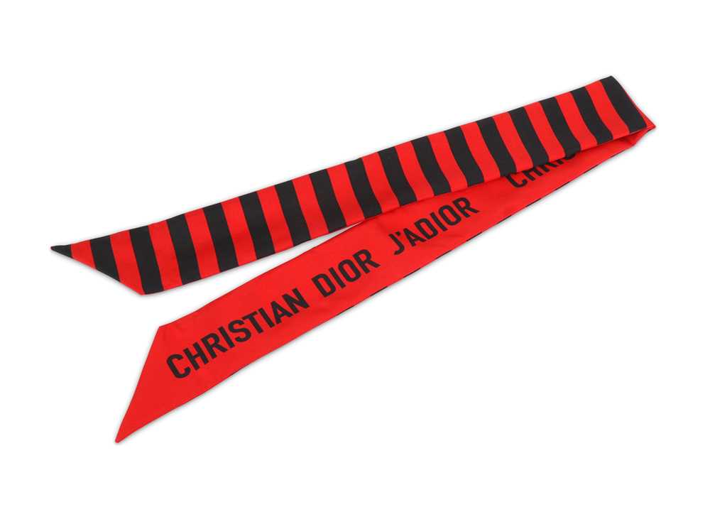 Lot 85 - Christian Dior Red Mitzah Twilly Scarf, c....