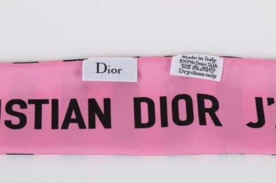 Lot 146 - Christian Dior Pink Mitzah Twilly Scarf, c....