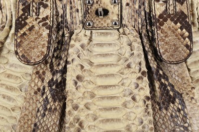 Lot 191 - Zagliani Puffy Python Tote, in shades of cream...