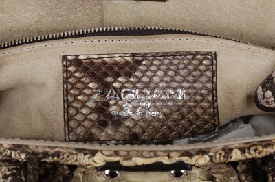 Lot 191 - Zagliani Puffy Python Tote, in shades of cream...