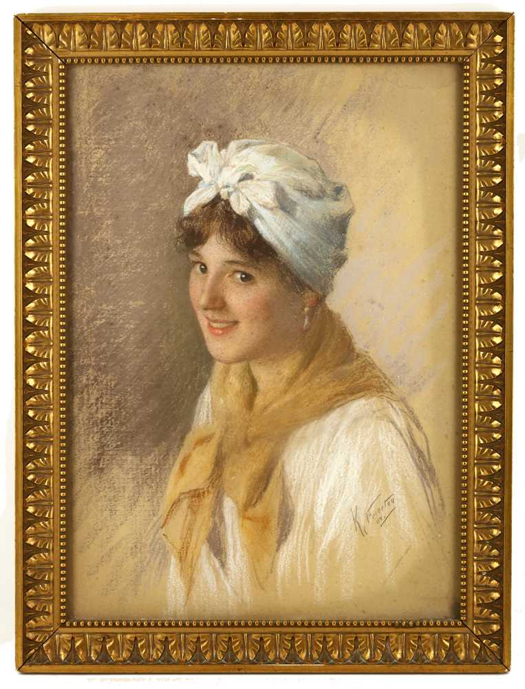 Lot 634 - Karl Feiertag (Austrian 1874 -1944) Portrait...