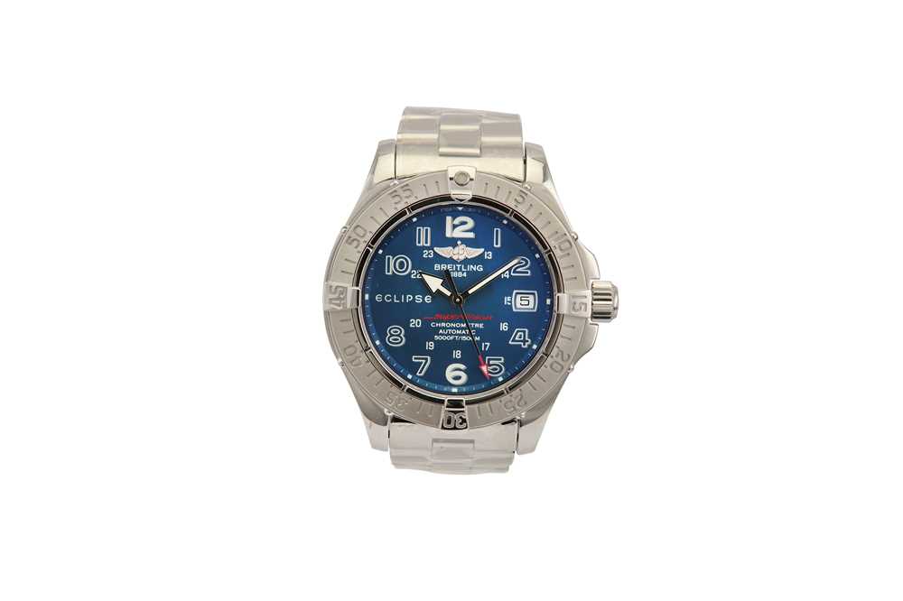 Lot 319 - BREITLING. A GENTS STAINLESS STEEL AUTOMATIC...