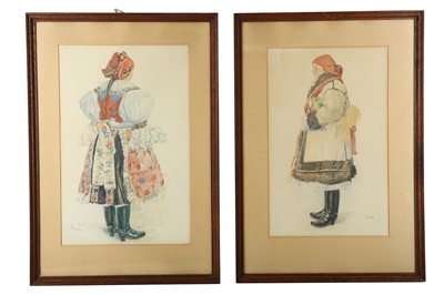 Lot 635 - 20th Century Continental School Two studies of...