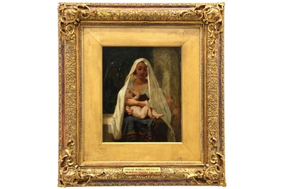 Lot 67 - FREDERICK GOODALL R.A. (1822-1904). 'Mother...