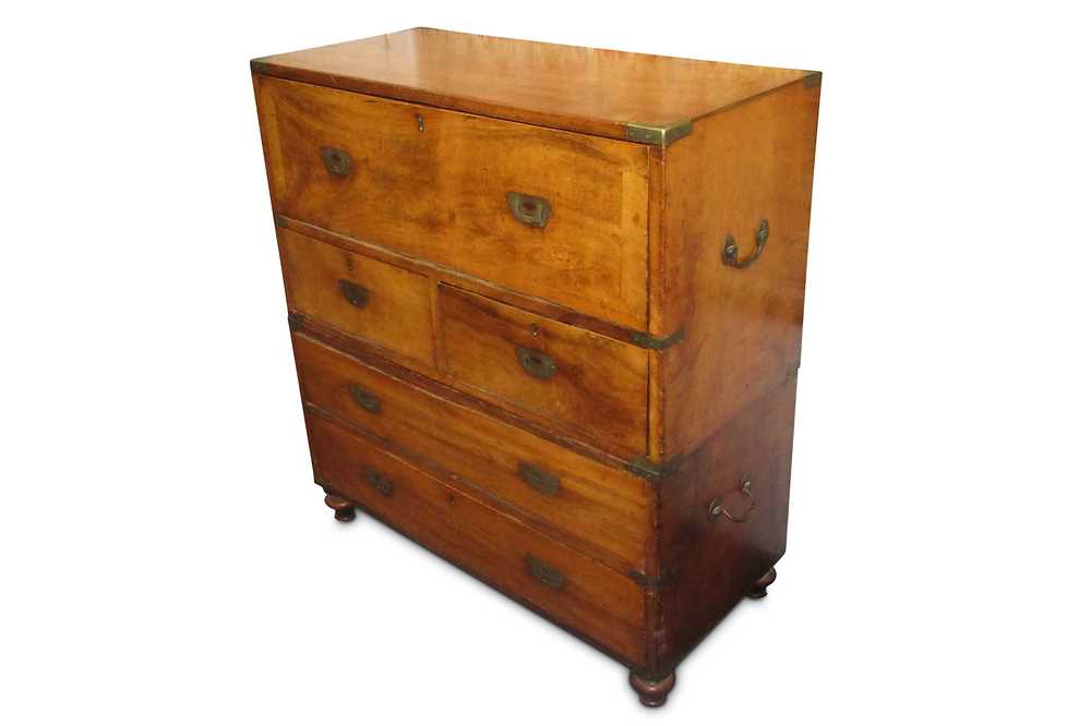 Lot 713 - A 19th century camphor wood campaign...