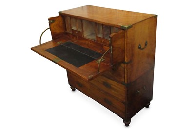 Lot 713 - A 19th century camphor wood campaign...