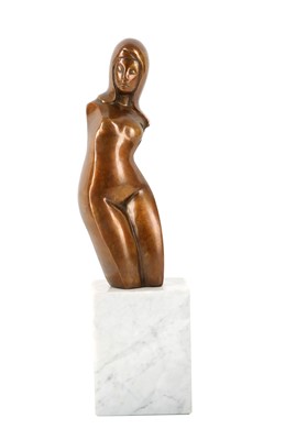 Lot 642 - A contemporary bronze sculpture of a female...