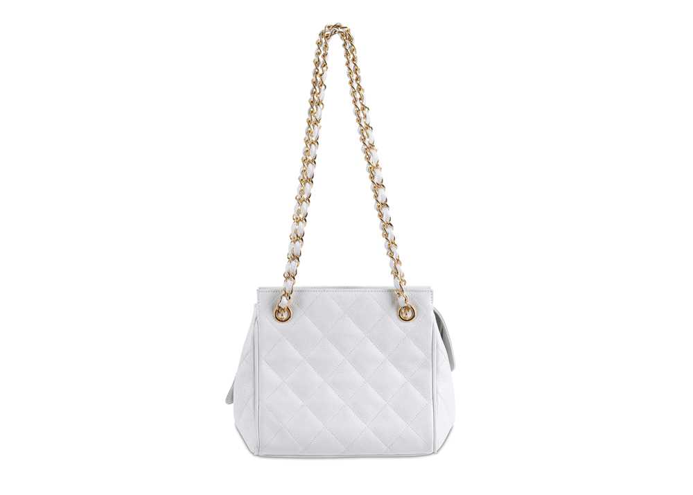 Lot 302 - Chanel Petite White Handbag, c. 1994-96,...