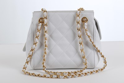 Lot 302 - Chanel Petite White Handbag, c. 1994-96,...