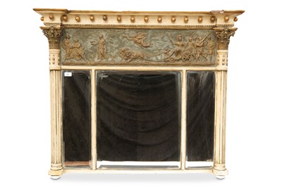 Lot 669 - A Regency painted and parcel gilt overmantel...