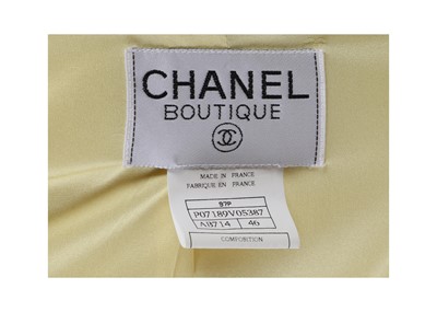 Lot 333 - Chanel Pale Yellow Boucle Jacket, Spring 1997,...