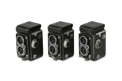 Lot 904 - Rolleiflex 3.5A TLR Cameras (3) Serial Nos:...
