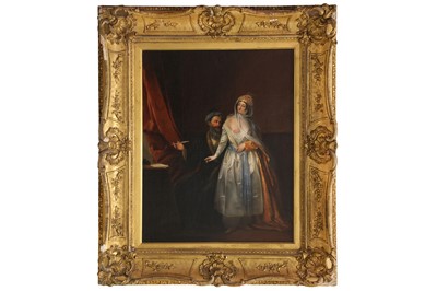 Lot 9 - ***GUÉT (19TH CENTURY). 'The Proposal'. Signed...