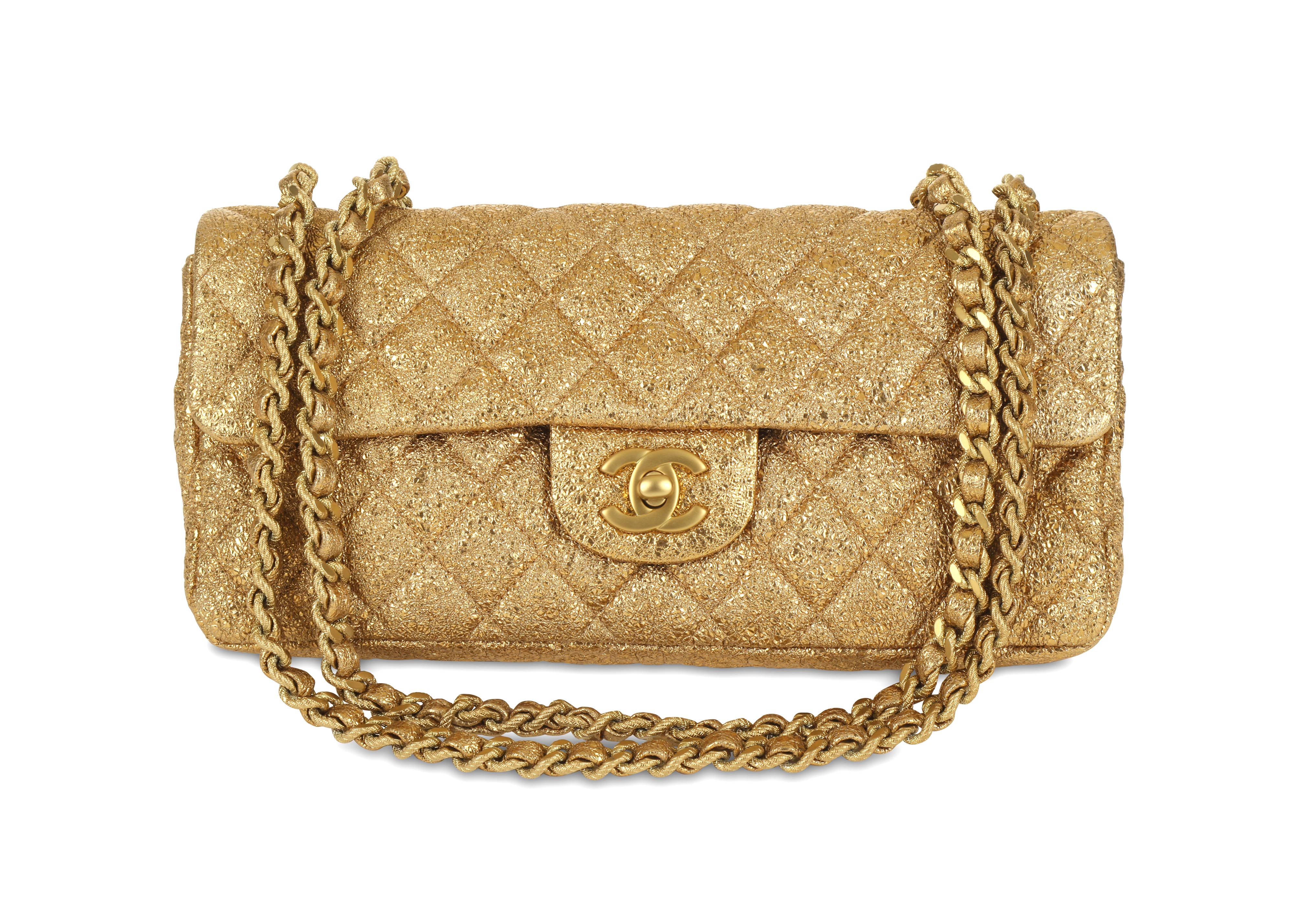 Chanel 2008 Limited Edition Gold Jewel East West Flap Bag