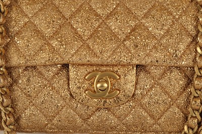 Lot 214 - Chanel Gold East West Flap Bag, c. 2006-08,...