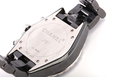 Lot 313 - CHANEL. A GENTS CERAMIC AUTOMATIC CHRONOGRAPH...