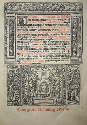 Lot 7 - Aristotle Ethicorum decem libri, title in red...