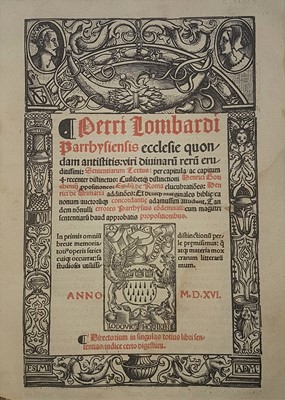 Lot 37 - Lombardus (Petrus) Sententiarum textus, title...