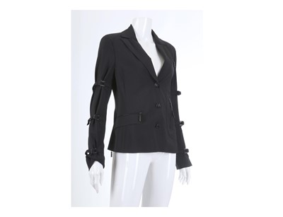 Lot 103 - Versace Black Blazer, zip and pocket details...