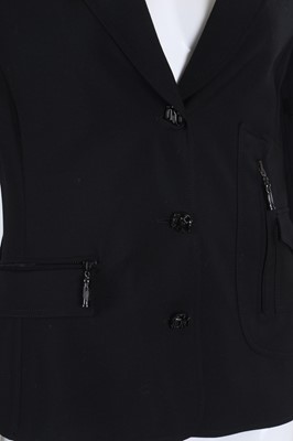 Lot 103 - Versace Black Blazer, zip and pocket details...