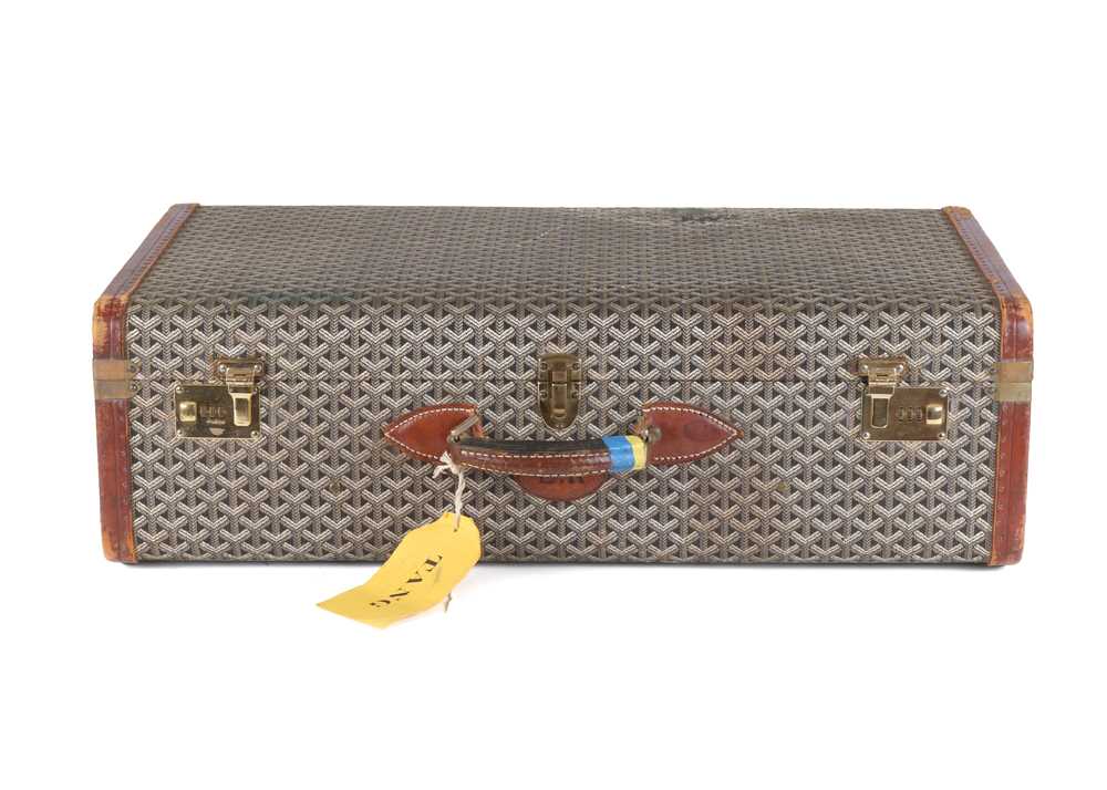 Lot 354 - Goyard Goyardine Suitcase 75, 1970s, hard...