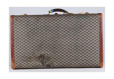Lot 354 - Goyard Goyardine Suitcase 75, 1970s, hard...