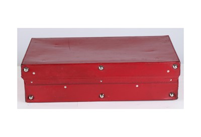 Lot 91 - Tanner Krolle Red Leather Suitcase, silver...