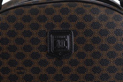 Lot 387 - Celine Macadam Handbag, rounded top with black...