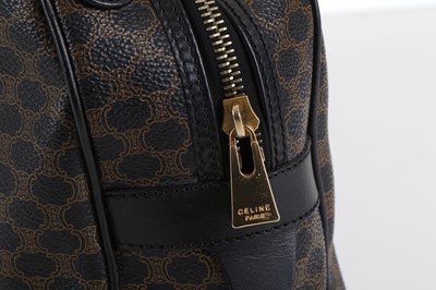 Lot 387 - Celine Macadam Handbag, rounded top with black...
