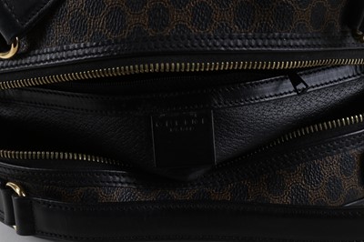 Lot 387 - Celine Macadam Handbag, rounded top with black...