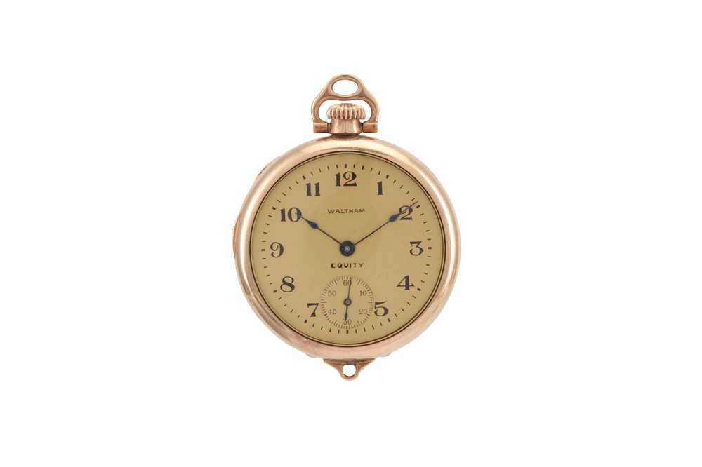 Lot 207 - WALTHAM. A GOLD PLATED POCKET WATCH. Model:...