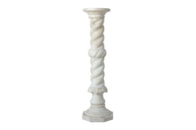 Lot 100 - AN ALABASTER TORCHERE. 20th century. With a...