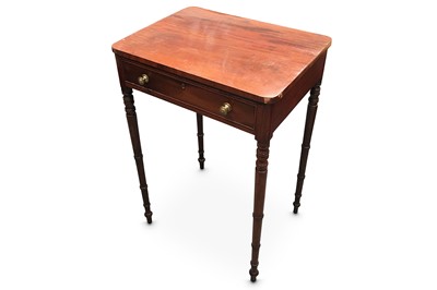 Lot 494 - A Georgian mahogany single drawer occasional...