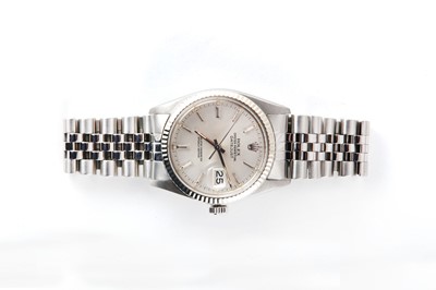 Lot 320 - ROLEX. A GENTS STAINLESS STEEL GENTS AUTOMATIC...