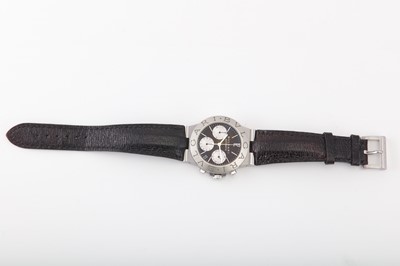 Lot 299 - BVLGARI. A GENTS STAINLESS STEEL CHRONOGRAPH...